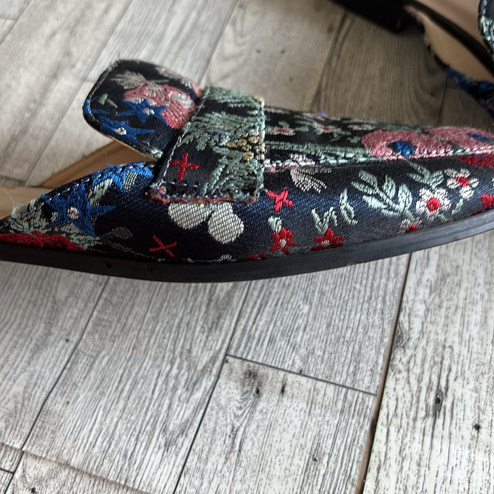 Floral Mule Loafer Catherine Malandrino Geisha Brocade Slip‎ on women’s size 7.5 - Picture 7 of 10